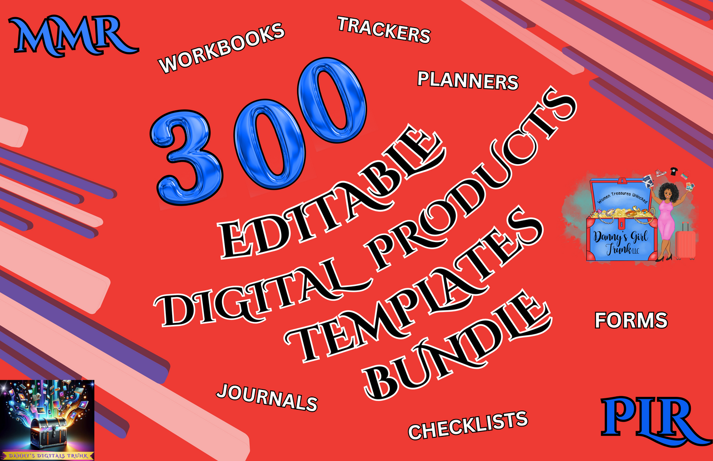 300 EDITABLE DIGITAL PRODUCTS BUNDLE WITH MRR