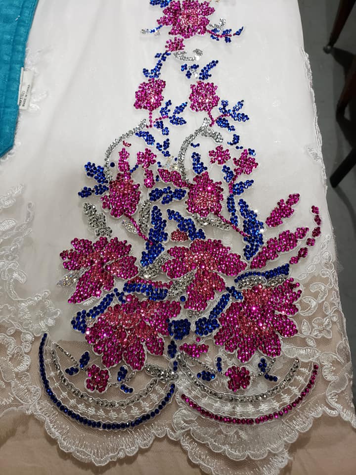 CUSTOM BLING WEDDING DRESS