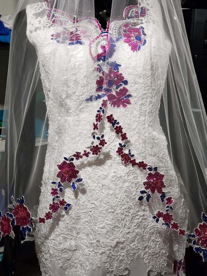 CUSTOM BLING WEDDING DRESS