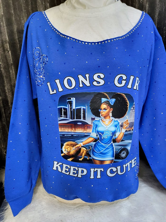 KEEP IT CUTE -OFF THE SHOULDERS L GIRL SWEATSHIRT