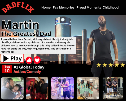 FATHERS DAY DADFLIX EDITABLE TEMPLATE