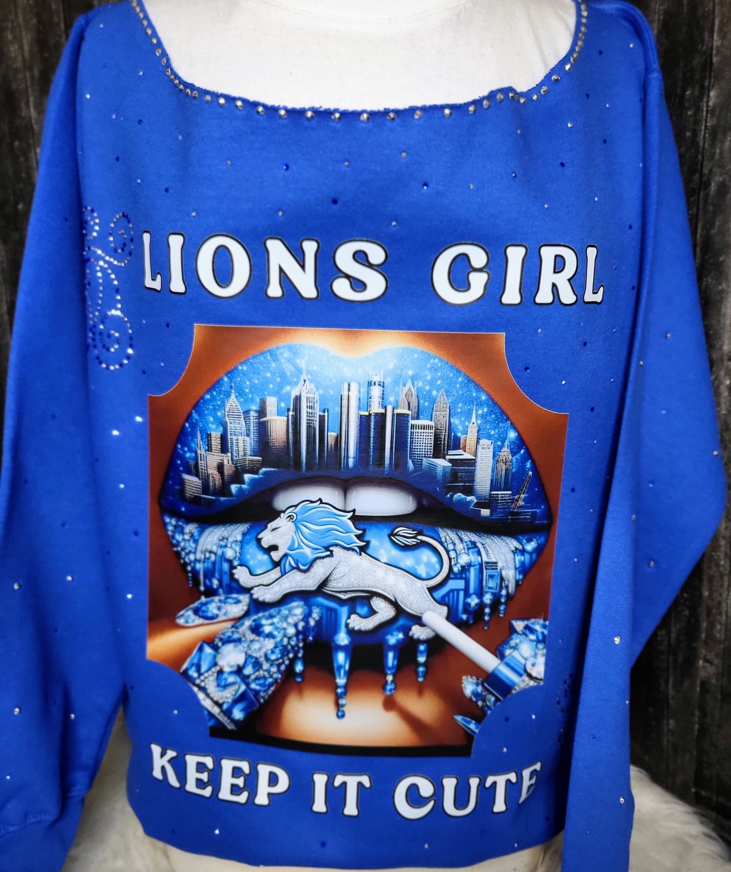 KEEP IT CUTE -OFF THE SHOULDERS L GIRL SWEATSHIRT