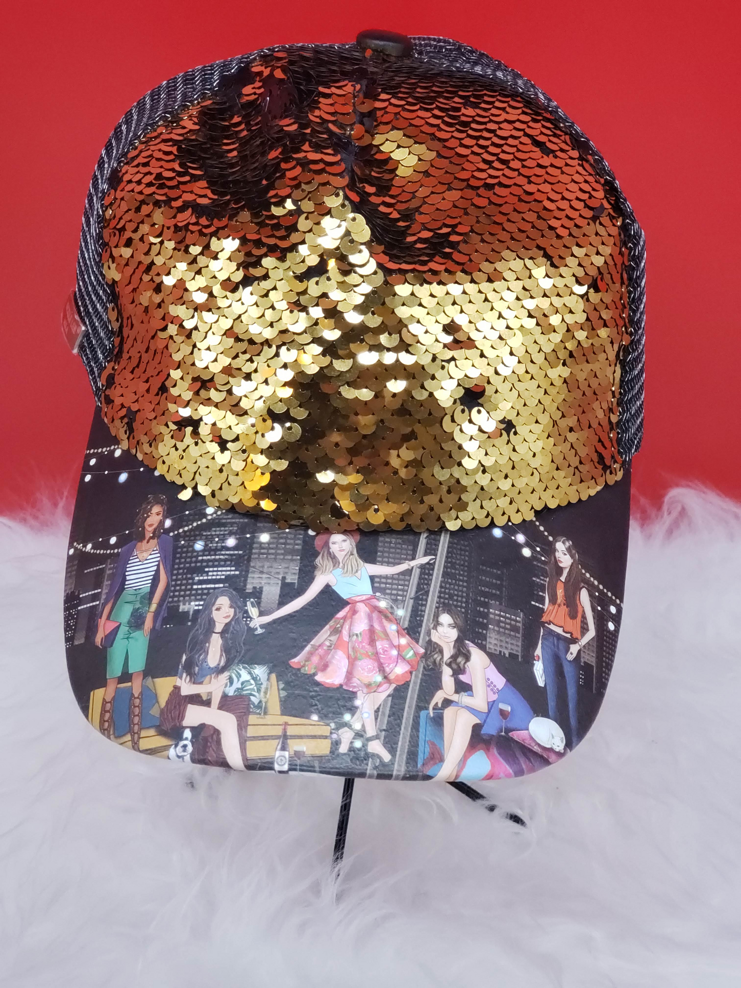 SEQUIN BASEBALL CAP